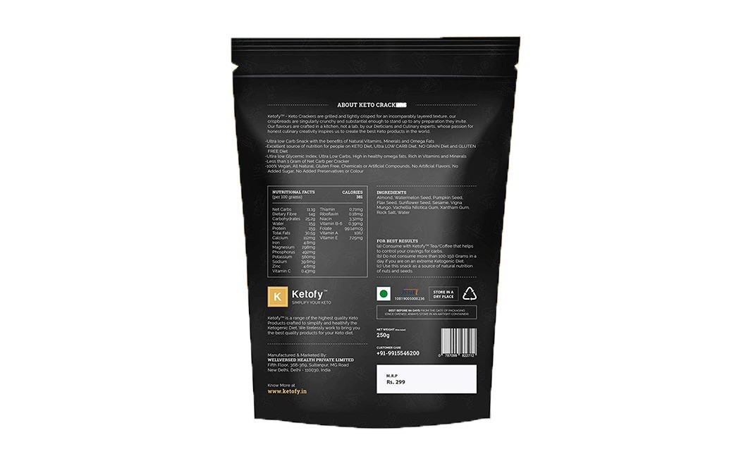 Ketofy Keto Crackers    Pack  250 grams